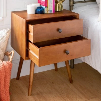 Greenberg 2 Drawer Mid-Century Modern Solid Wood Nightstand - Saracina Home Greenberg 2 Drawer Mid-Century Modern Solid Wood Nightstand - Saracina Home -Saracina Home Shop GUEST e325e445 1dcb 41b8 bf82 bd67a41d44b1
