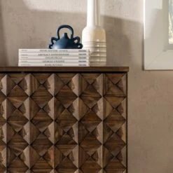 58" Modern Boho Solid Pine Wood Closed Storage Sideboard Brown - Saracina Home 16 58" Modern Boho Solid Pine Wood Closed Storage Sideboard Brown - Saracina Home -Saracina Home Shop GUEST e3b60f82 376f 4a36 b4e7 47a16e678d43