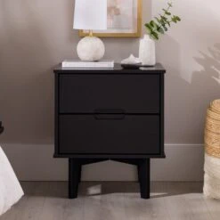 Mid-Century Modern Wood Nightstand - Saracina Home -Saracina Home Shop GUEST e4445478 85dd 4020 bcdc b67f61cd23ae