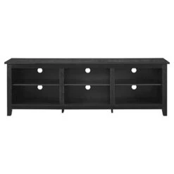 Transitional 6 Cubby Wood Open Storage Wood TV Stand For TVs Up To 80"- Saracina Home -Saracina Home Shop GUEST e4c39780 fb14 4bd8 b437 8185f460c007