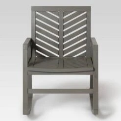 Slatted Chevron Acacia Wood Patio Rocking Chair - Saracina Home -Saracina Home Shop GUEST e4ed268b fb64 47a6 95f6 2274c737d21e