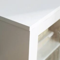 Pierceton Modern Double Glass Door With Metal Legs TV Stand For TVs Up To 58" White - Saracina Home 5 Pierceton Modern Double Glass Door With Metal Legs TV Stand For TVs Up To 58" White - Saracina Home -Saracina Home Shop GUEST e6234a99 ab4f 4730 99f6 0b971f2d2de2