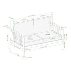 Saracina Home 4pc Modern Boho Eucalyptus Spindle Outdoor Conversation Set -Saracina Home Shop GUEST e6cec0f7 d329 48c2 a160 12ac32c96920