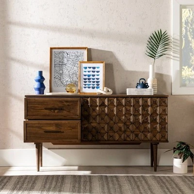 58" Modern Boho Solid Pine Wood Closed Storage Sideboard Brown - Saracina Home 58" Modern Boho Solid Pine Wood Closed Storage Sideboard Brown - Saracina Home -Saracina Home Shop GUEST e7a42ca6 b5ea 4c1b a22e aab985ea5241