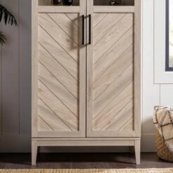 68" Boho Modern Tall Storage Wood Cabinet - Saracina Home -Saracina Home Shop GUEST e7beae90 f434 446c 85a2 710159cf78d2