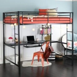 Full Analise Metal Loft Bed With Wood Desk - Saracina Home 9 Full Analise Metal Loft Bed With Wood Desk - Saracina Home -Saracina Home Shop GUEST e7d324a5 abaa 4c4e a76c b60ba3fb7f69