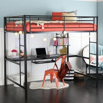 Full Analise Metal Loft Bed with Wood Desk - Saracina Home Full Analise Metal Loft Bed With Wood Desk - Saracina Home -Saracina Home Shop GUEST e7d324a5 abaa 4c4e a76c b60ba3fb7f69