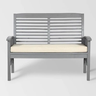 Ravenscroft Modern Boho Acacia Wood Slatted Outdoor Loveseat with Cushion - Saracina Home Ravenscroft Modern Boho Acacia Wood Slatted Outdoor Loveseat With Cushion - Saracina Home -Saracina Home Shop GUEST e8cae2b6 a243 4f46 9e8c 5dc07e09595b