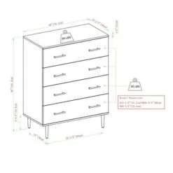 Higgins Modern Vertical 4 Drawer Dresser - Saracina Home 8 Higgins Modern Vertical 4 Drawer Dresser - Saracina Home -Saracina Home Shop GUEST e9430653 a550 40cb 9c0b 0caa8befd1d7