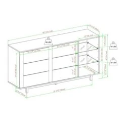 Shing Modern Striped Door 60" Sideboard With Glass Shelves Dark Walnut - Saracina Home 7 Shing Modern Striped Door 60" Sideboard With Glass Shelves Dark Walnut - Saracina Home -Saracina Home Shop GUEST e9b1d9ab 09fe 45fd 9f24 82ba993076eb