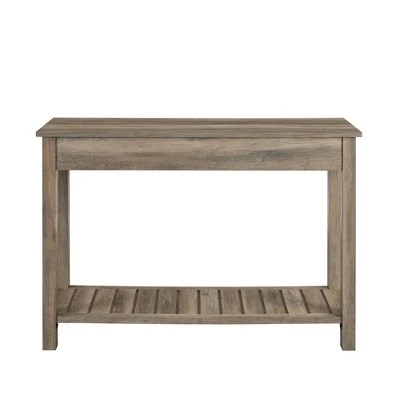 June Rustic Farmhouse Entry Table with Lower Shelf Gray Wash - Saracina Home June Rustic Farmhouse Entry Table With Lower Shelf Gray Wash - Saracina Home -Saracina Home Shop GUEST e9d21697 f64b 4f66 9745 32bd2fd07247