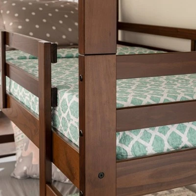 Twin Indy Solid Wood Triple Bunk Bed Walnut - Saracina Home Twin Indy Solid Wood Triple Bunk Bed Walnut - Saracina Home -Saracina Home Shop GUEST ea0f3219 673c 4bd7 a005 edae0b99a024