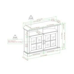 Tasi Traditional Windowpane Corner TV Stand For TVs Up To 50" - Saracina Home -Saracina Home Shop GUEST eaceada6 b1fd 400a bfbc 0eee4448a6ac