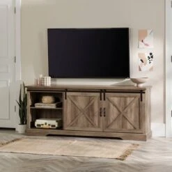 Clarabelle Double Sliding X Barn Door TV Stand For TVs Up To 80" - Saracina Home -Saracina Home Shop GUEST ecc5045d abe5 4c9d 9af7 fad5721fd77e