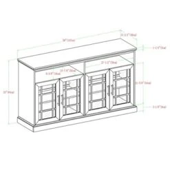 Transitional 4 Door Windowpane TV Stand For TVs Up To 65" - Saracina Home -Saracina Home Shop GUEST ed2005eb 89f7 433b a81a f537715559df