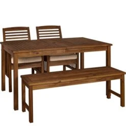 Ravenscroft 4pc Acacia Wood Patio Dining Set - Saracina Home -Saracina Home Shop GUEST ed44c97f 3ef4 47b8 a053 68a2d0bee986