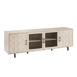 Vik Modern Boho 4 Door Herringbone TV Stand For TVs Up To 80" - Saracina Home -Saracina Home Shop GUEST ed5d16ce 4150 442b 90cb a64eda002eff