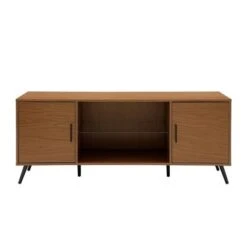 2 Door Mid-Century Modern Wood Storage TV Stand For TVs Up To 65" - Saracina Home -Saracina Home Shop GUEST ef4808bd 6d36 452d a035 37eb52642cdf