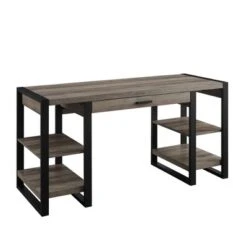 60" Industrial Transitional Tech Desk With USB - Saracina Home -Saracina Home Shop GUEST ef632974 d81d 4ce2 9e26 066a1b0f8c51
