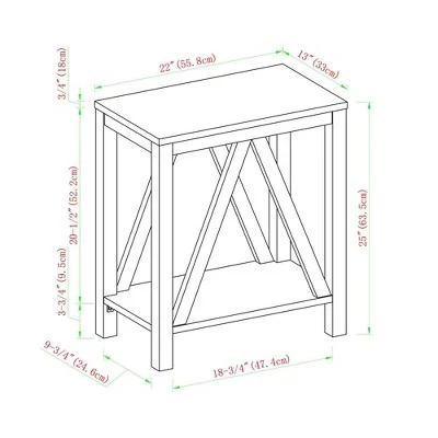 Taylen A Frame Farmhouse Open Storage Side Table - Saracina Home Taylen A Frame Farmhouse Open Storage Side Table - Saracina Home -Saracina Home Shop GUEST efa1bdce 19fb 4ab2 b8b0 ca6d26668a0f