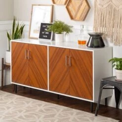 Angelo Modern Bookmatch 4 Door Sideboard - Saracina Home -Saracina Home Shop GUEST efc380f8 09fa 4458 b740 c053d7fe33e0