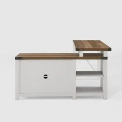 Farmhouse Rustic L Shaped Desk With Storage - Saracina Home -Saracina Home Shop GUEST f043f844 e2f6 40d3 af69 2275571e1a6a