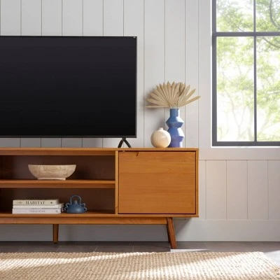 Solid Wood Mid-Century Modern TV Stand for TVs up to 80" - Saracina Home Solid Wood Mid-Century Modern TV Stand For TVs Up To 80" - Saracina Home -Saracina Home Shop GUEST f09c7b08 f76c 453d bb2f 0629cfb1822f