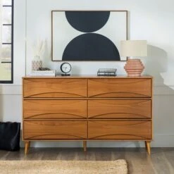 Mid-Century Modern Contoured 6 Drawer Dresser - Saracina Home 3 Mid-Century Modern Contoured 6 Drawer Dresser - Saracina Home -Saracina Home Shop GUEST f1bde46d 8b38 433f 979b 15e4add9234b