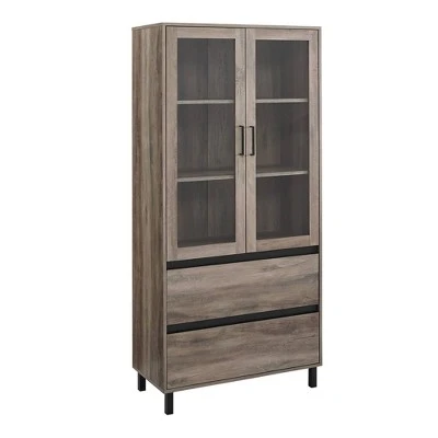 68" Glass Door Storage Hutch with Drawers - Saracina Home 68" Glass Door Storage Hutch With Drawers - Saracina Home -Saracina Home Shop GUEST f1ca720d a16e 41c1 a6a7 412e92f18168
