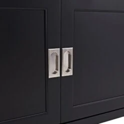 Sliding Door Transitional Wood Storage TV Stand For TVs Up To 80" Black - Saracina Home 5 Sliding Door Transitional Wood Storage TV Stand For TVs Up To 80" Black - Saracina Home -Saracina Home Shop GUEST f1d66005 457d 485f a2c1 9b8e6244b87c