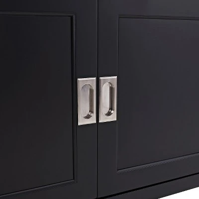 Sliding Door Transitional Wood Storage TV Stand for TVs up to 80" Black - Saracina Home Sliding Door Transitional Wood Storage TV Stand For TVs Up To 80" Black - Saracina Home -Saracina Home Shop GUEST f1d66005 457d 485f a2c1 9b8e6244b87c