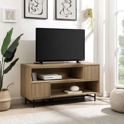 Modern Reeded Door Extendable TV Stand for TVs up to 50" - Saracina Home Modern Reeded Door Extendable TV Stand For TVs Up To 50" - Saracina Home -Saracina Home Shop GUEST f2402799 7d1a 4b6e 8348 77aa0bfbba0a