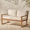 Saracina Home Modern Slat -Back Acacia Outdoor Bench With Cushions -Saracina Home Shop GUEST f26f9341 d904 49fd aa5c 4dd1f48a64ff