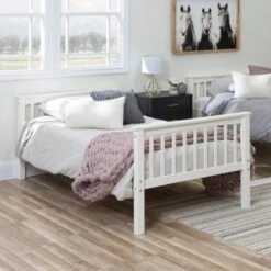 Twin Over Twin Solid Wood Mission Design Bunk Bed - Saracina Home 8 Twin Over Twin Solid Wood Mission Design Bunk Bed - Saracina Home -Saracina Home Shop GUEST f33cbfb3 b5f2 4699 89c8 4cf0360c3c06