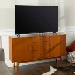 Mid-Century Modern Wood Console TV Stand For TVs Up To 65" - Saracina Home 5 Mid-Century Modern Wood Console TV Stand For TVs Up To 65" - Saracina Home -Saracina Home Shop GUEST f4776153 9248 4743 8fa8 bef9a1fa29c7