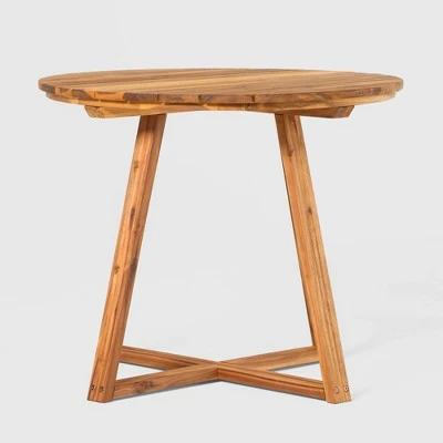 Saracina Home 36" Modern Acacia Slatted Round Outdoor Dining Table Saracina Home 36" Modern Acacia Slatted Round Outdoor Dining Table -Saracina Home Shop GUEST f55c8a51 8216 4e62 9551 fd35067c85af