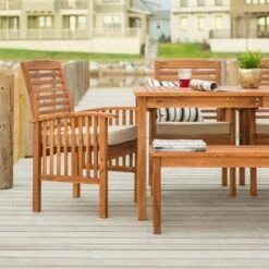 Ravenscroft 6pc Acacia Wood Patio Dining Set - Brown - Saracina Home 5 Ravenscroft 6pc Acacia Wood Patio Dining Set - Brown - Saracina Home -Saracina Home Shop GUEST f637e9bb 7db7 491c 87af fb487fb22fec