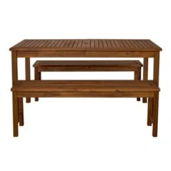 3pc Acacia Wood Simple Patio Dining Set - Saracina Home -Saracina Home Shop GUEST f73b3098 9b25 4be3 a3ea 20cf372b2f00