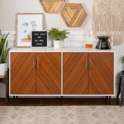 Angelo Modern Bookmatch 4 Door Sideboard - Saracina Home -Saracina Home Shop GUEST f89846d8 bb35 4c45 8b2f ee0f28815164