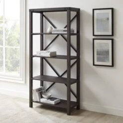 64" Sophie Industrial X Frame Bookshelf - Saracina Home -Saracina Home Shop GUEST f908d7b3 661c 46ae ab56 a80cf992563d