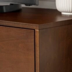 Mid-Century Modern With Closed Storage TV Stand For TVs Up To 58" Walnut - Saracina Home -Saracina Home Shop GUEST faf1be29 8444 4349 a44d 5d257c19b308