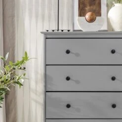 Stiva Classic Mid-Century Modern Vertical 4 Drawer Dresser Gray - Saracina Home 14 Stiva Classic Mid-Century Modern Vertical 4 Drawer Dresser Gray - Saracina Home -Saracina Home Shop GUEST fbe0a89b f3dc 400d 9beb bb43d3423973