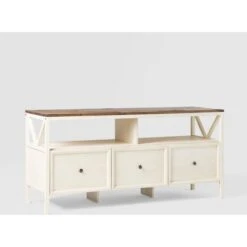 Farmhouse 3 Drawer Wood TV Stand For TVs Up To 65" - Saracina Home 21 Farmhouse 3 Drawer Wood TV Stand For TVs Up To 65" - Saracina Home -Saracina Home Shop GUEST fecee8bb 867b 4497 a2fe de792e75020c