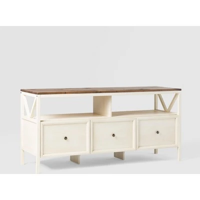 Farmhouse 3 Drawer Wood TV Stand for TVs up to 65" - Saracina Home Farmhouse 3 Drawer Wood TV Stand For TVs Up To 65" - Saracina Home -Saracina Home Shop GUEST fecee8bb 867b 4497 a2fe de792e75020c