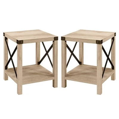Set of 2 Sophie Rustic Farmhouse X Frame Side Tables - Saracina Home Set Of 2 Sophie Rustic Farmhouse X Frame Side Tables - Saracina Home -Saracina Home Shop GUEST ff3de71a 42c3 4d39 8894 be4cb4468d2a